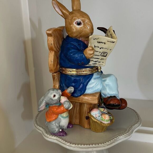 Large Easter Bunny Trinket Box - Picture 3 of 9